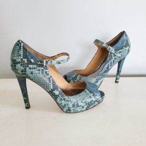 Coach Shawna printed snake pumps
